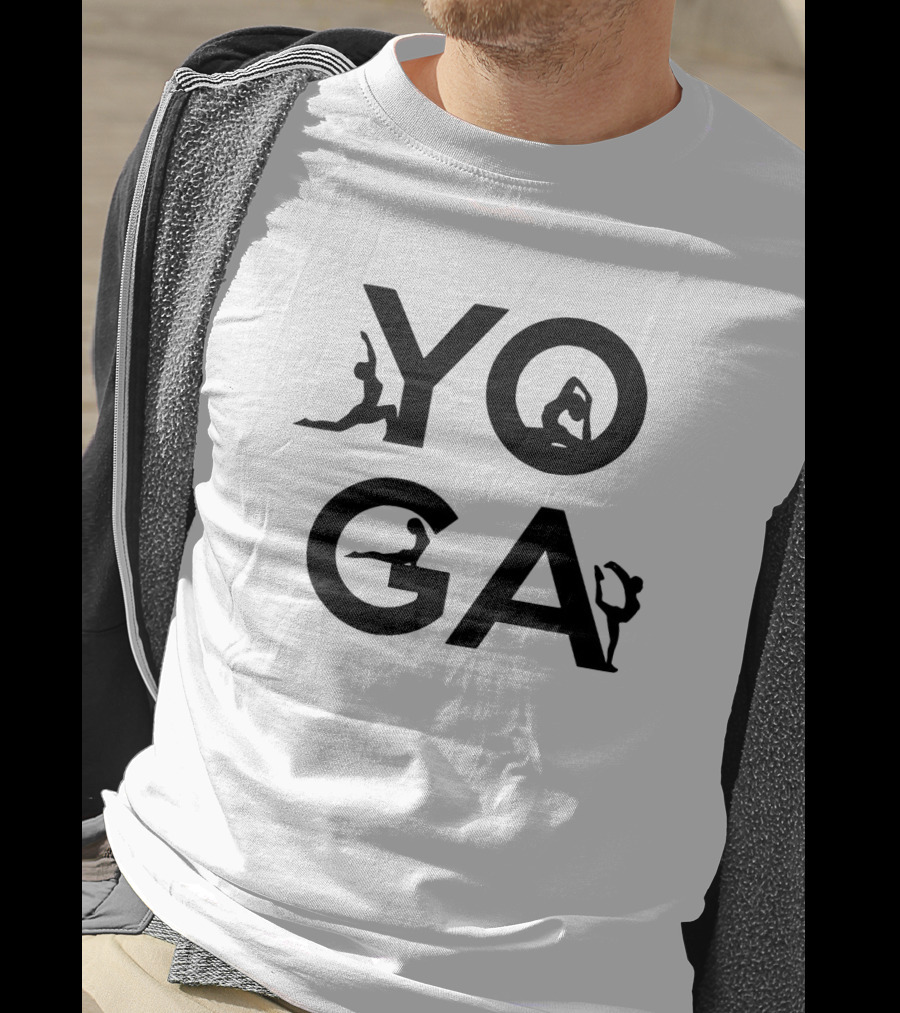 Yoga Silhouette Poses Word T-Shirt