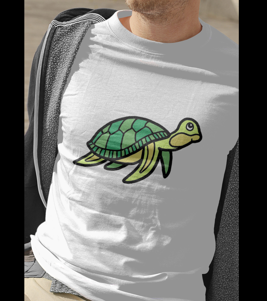 Cute Little Sea Turtle Delightfully Adorable Green Companion T-Shirt