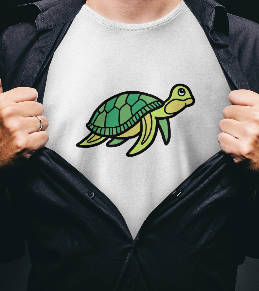 Cute Little Sea Turtle Delightfully Adorable Green Companion T-Shirt