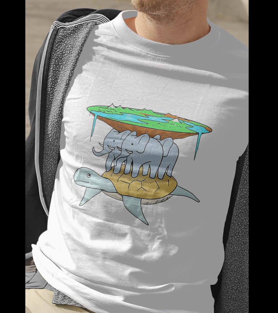 Discworld Turtles Three Elephants World On Turtle T-Shirt