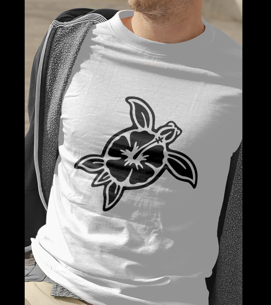 Hibiscus Flower Turtle T-Shirt