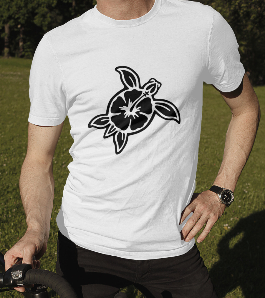 Hibiscus Flower Turtle T-Shirt