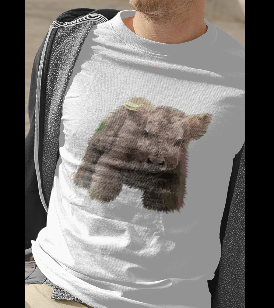 Cute Highland Cow Farm Animals Fluffy Calf T-Shirt