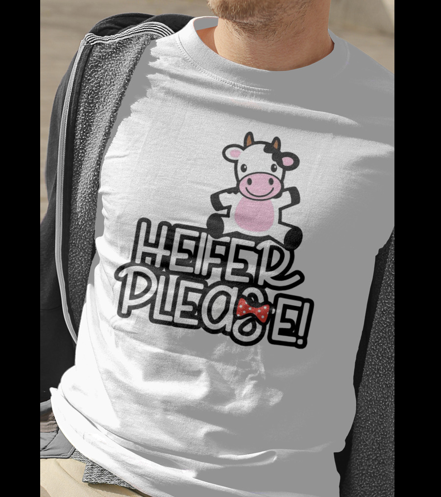 Heifer Please Funny Cow Cattle Red Bandana Cute Farm T-Shirt