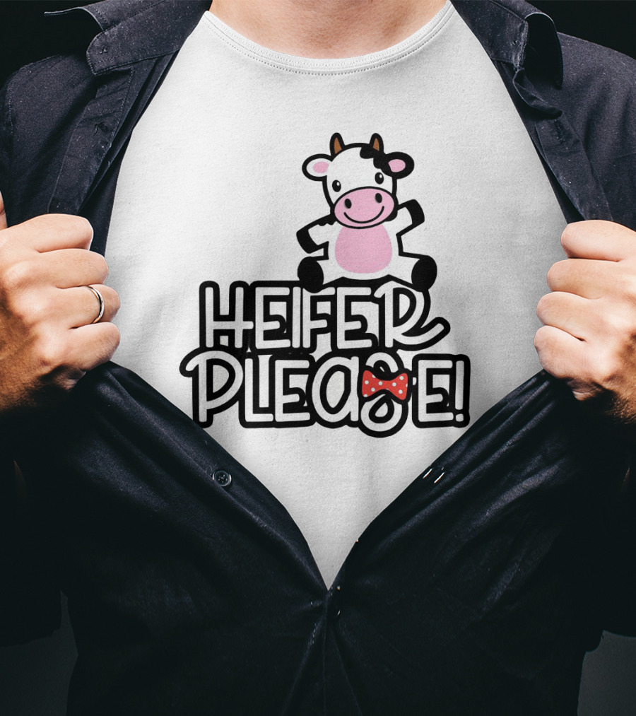 Heifer Please Funny Cow Cattle Red Bandana Cute Farm T-Shirt