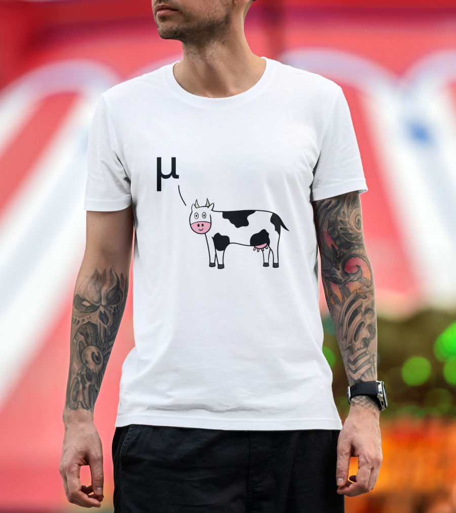 Physics Cow Mu Symbol Expression T-Shirt