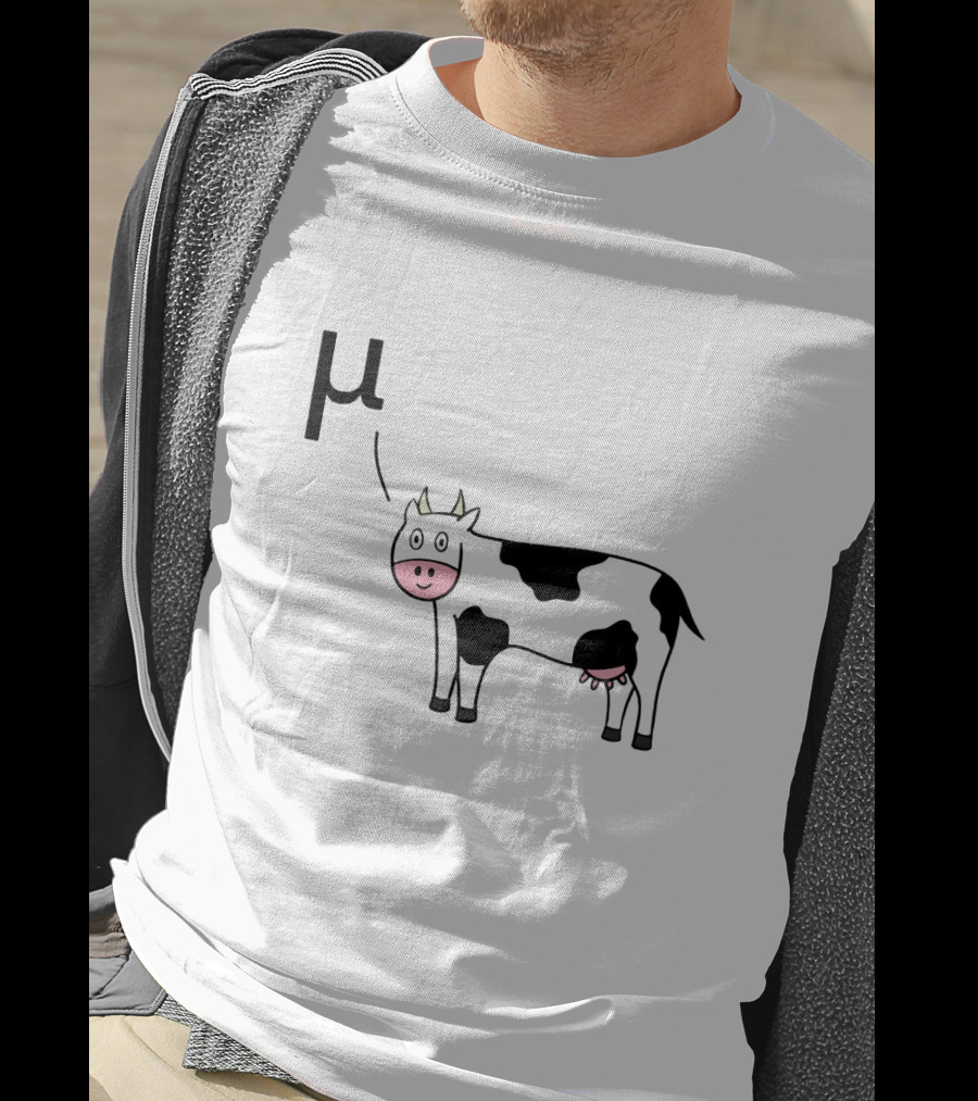 Physics Cow Mu Symbol Expression T-Shirt