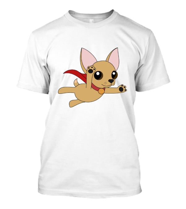 Flying Super Chihuahua With Red Cape T-Shirt