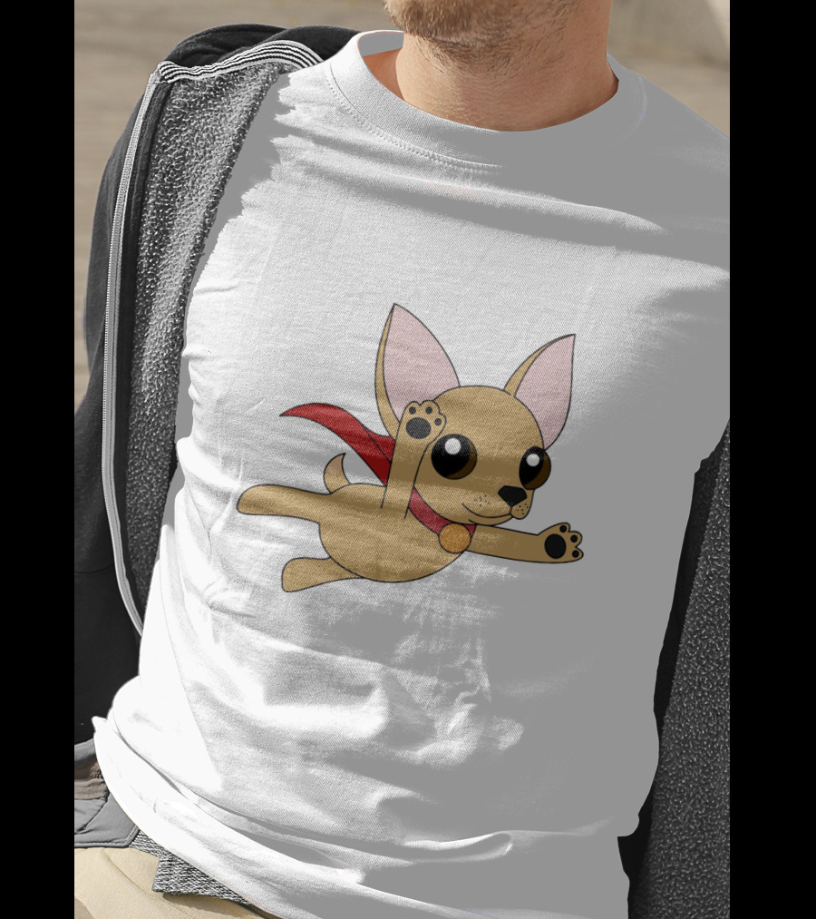Flying Super Chihuahua With Red Cape T-Shirt