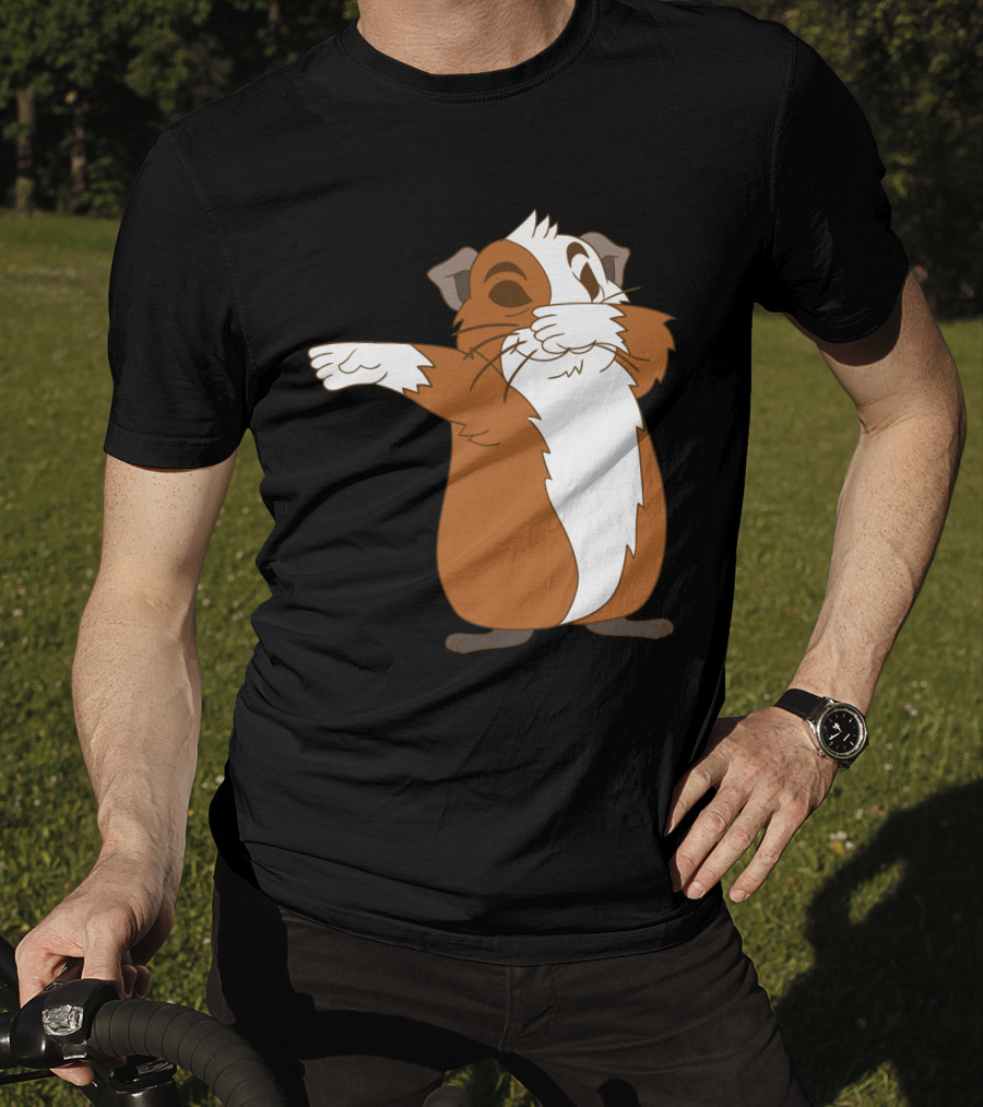 Guinea Pig Dabbing Pose Brown And White Animal Dance Move T-Shirt
