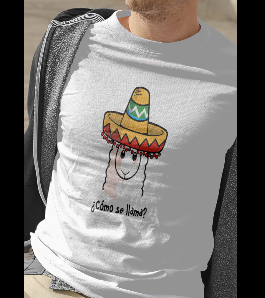 Cómo Se Llama Llama Lovers Sombrero Mexican Hat Fun T-Shirt