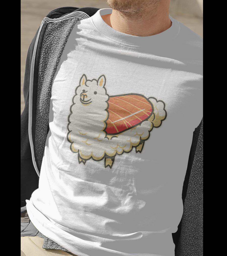 Alpaca Sushi Nigiri Fusion Design Playful T-Shirt