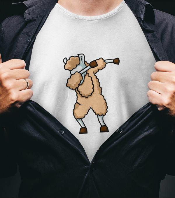 Dabbing Llama Funny Dab Cartoon Pose Iconic Dance Move T-Shirt