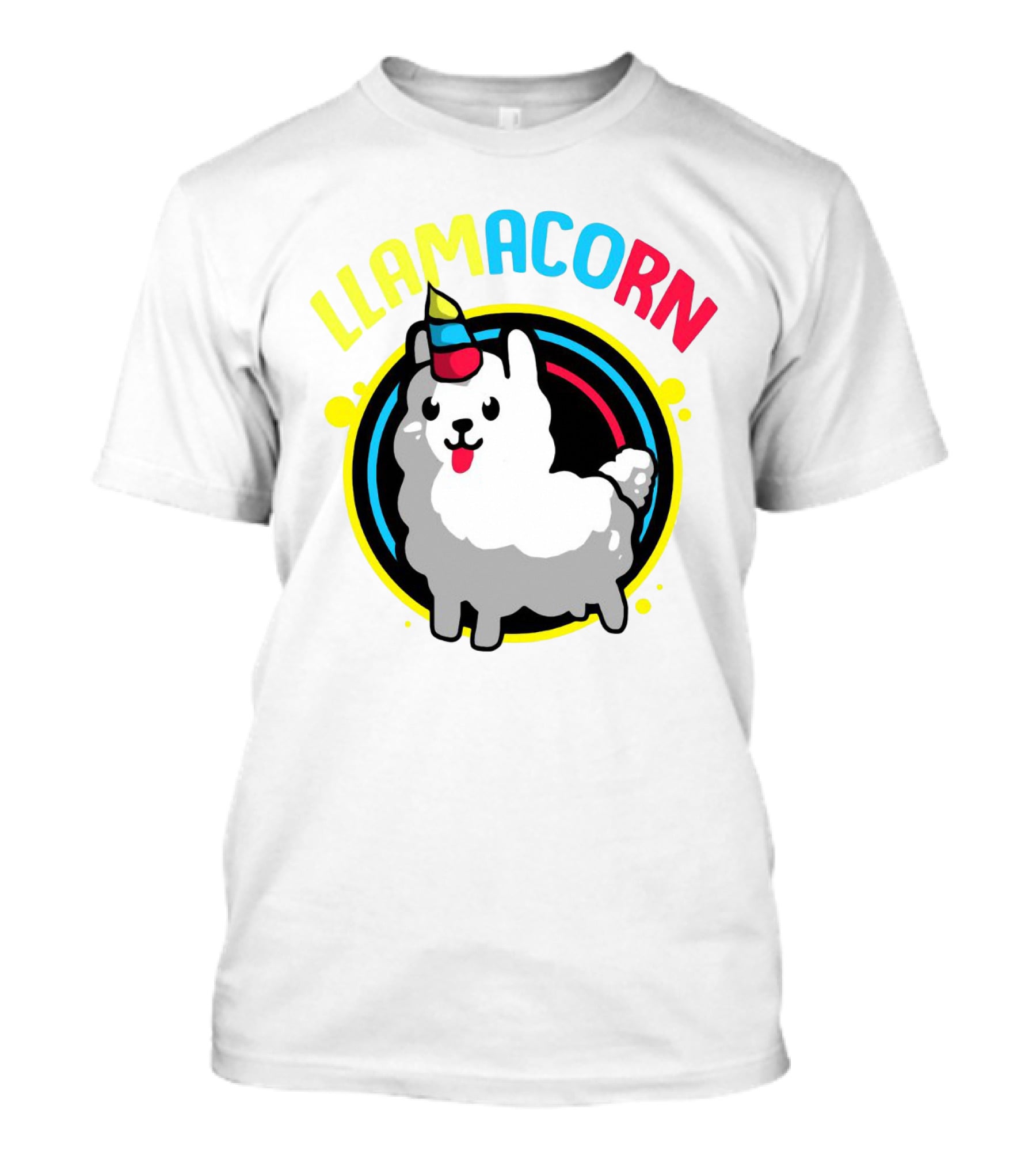 Llamacorn Charming Cute Alpaca With Rainbow Horn T-Shirt