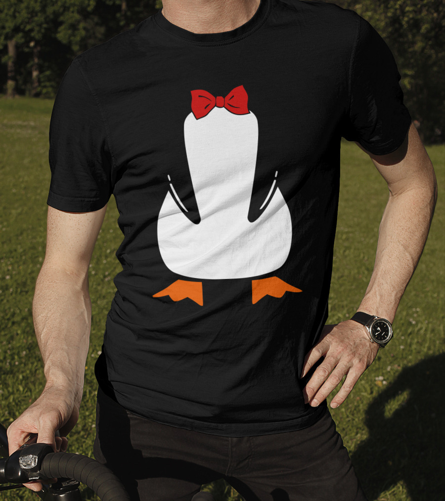 Penguin Penguin With Red Bow Tie And Orange Feet T-Shirt