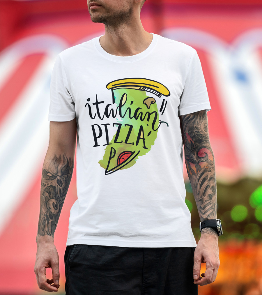 Italian Pizza Slice with Cheese and Pepperoni T-Shirt