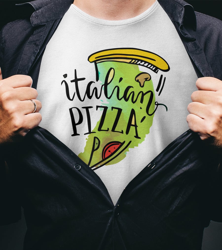 Italian Pizza Slice With Cheese And Pepperoni T-Shirt