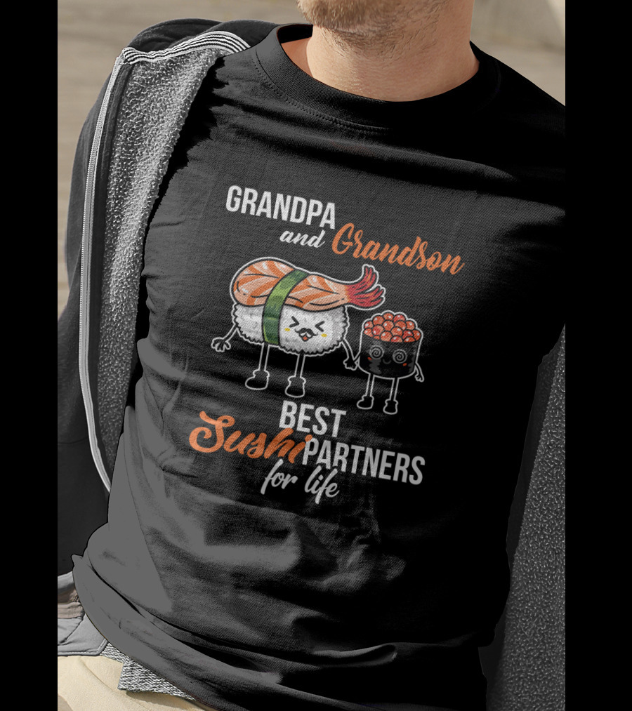 Grandpa And Grandson Best Sushi Partners For Life T-Shirt