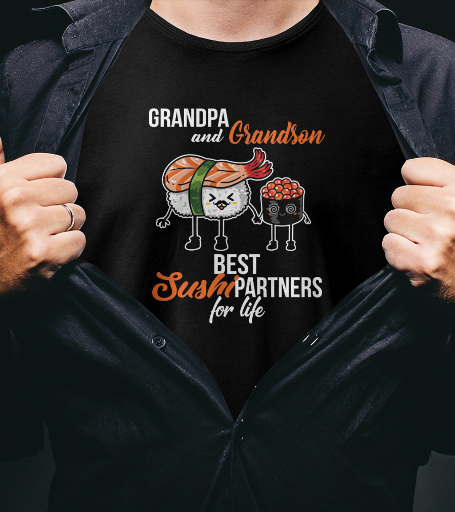 Grandpa And Grandson Best Sushi Partners For Life T-Shirt