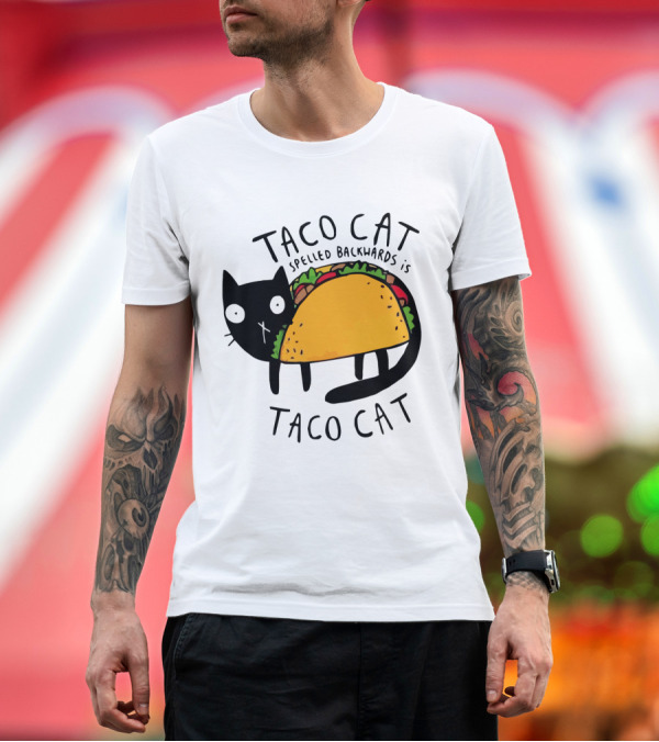 Premium T-Shirt: Taco Cat Spelled Backwards Is Taco Cat Funny Tacos Tacocat T-Shirt Taco Cat Spelled Backwards Is Taco Cat Funny Tacos Tacocat T-Shirt