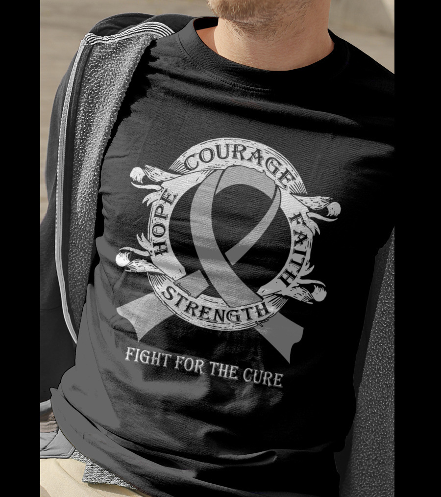 Hope Courage Faith Strength Fight For The Cure Diabetes T-Shirt