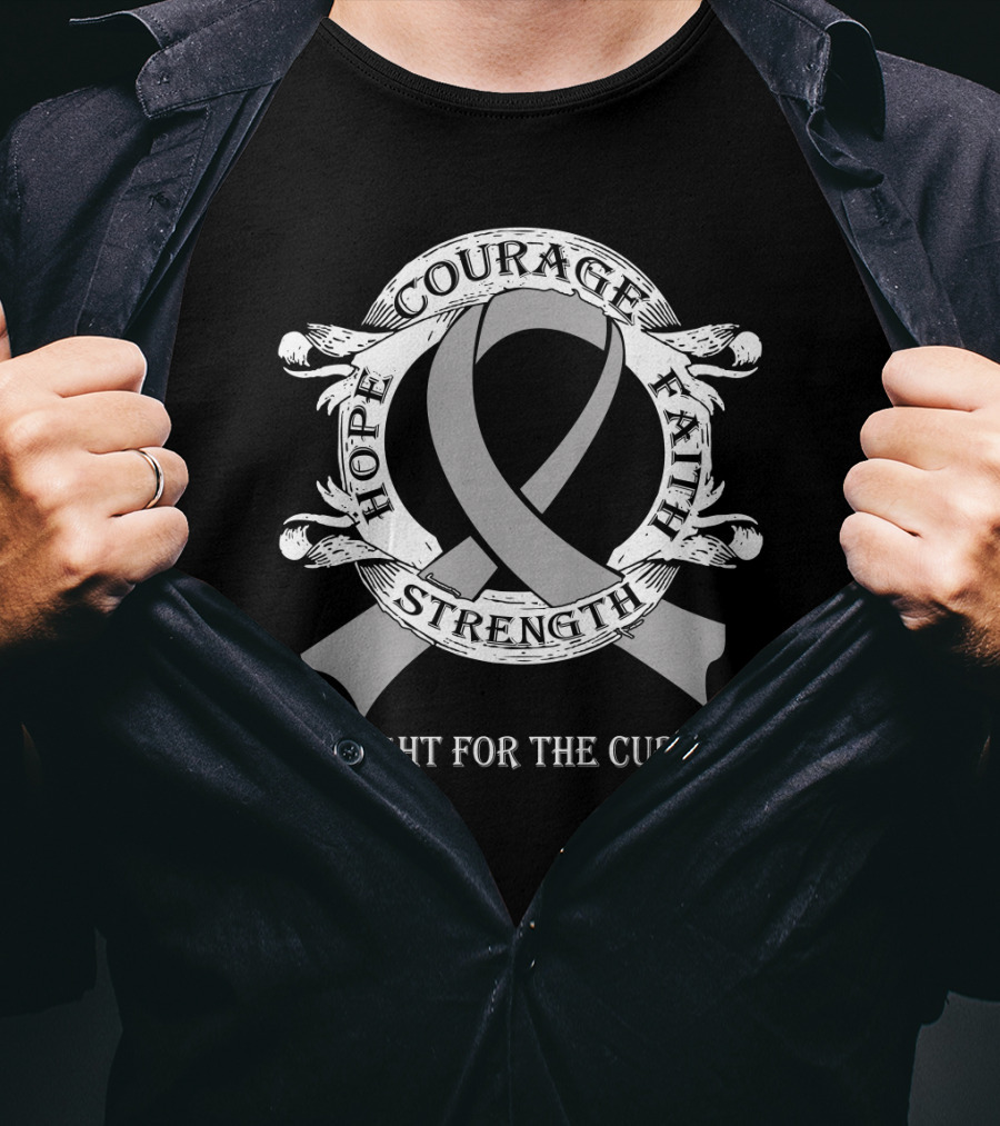 Hope Courage Faith Strength Fight For The Cure Diabetes T-Shirt