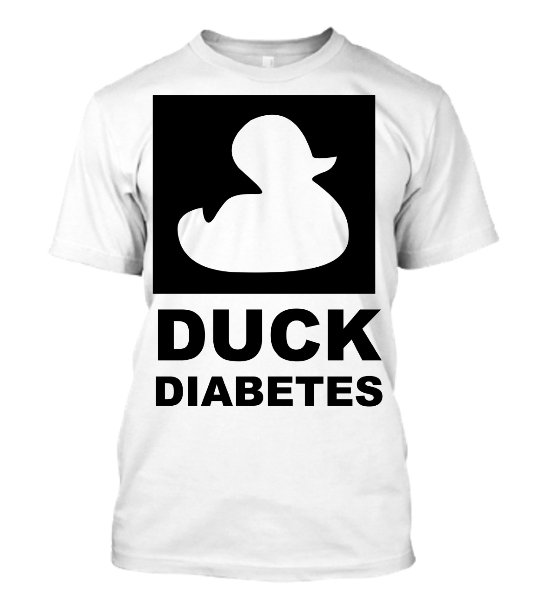 Duck Diabetes Rubber Duck Logo White T-Shirt