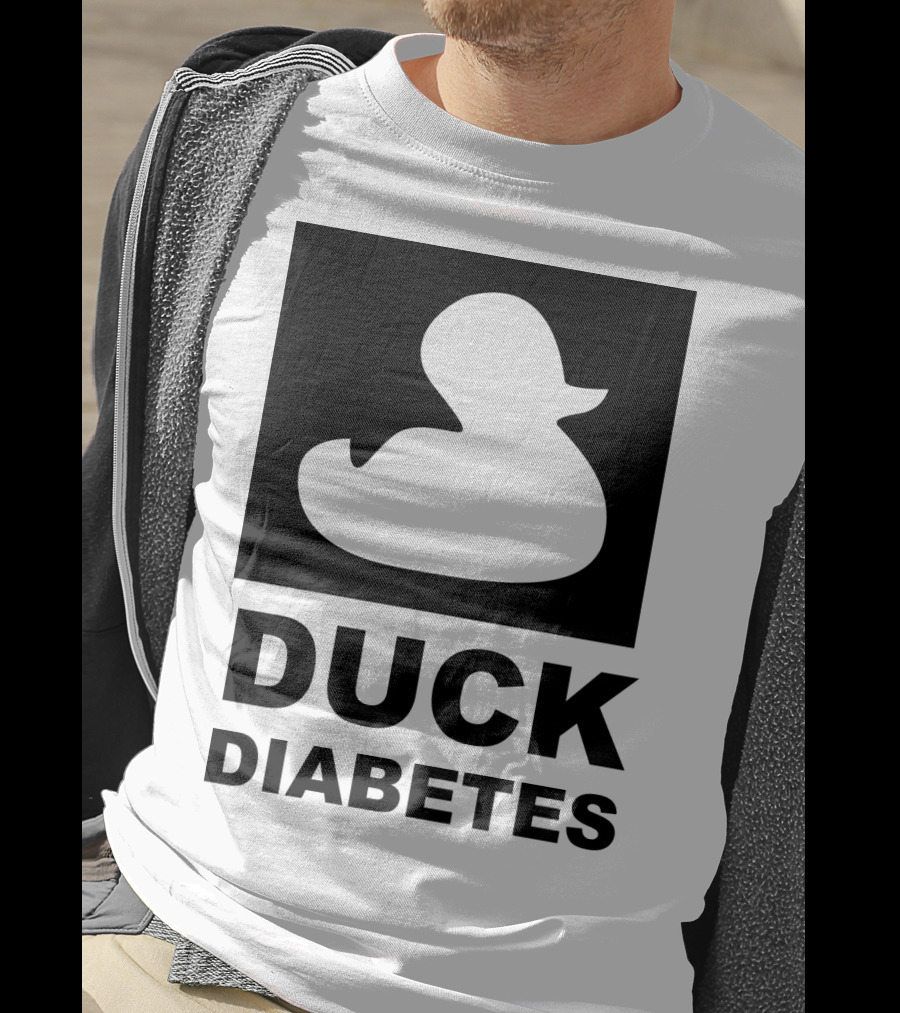 Duck Diabetes Rubber Duck Logo White T-Shirt