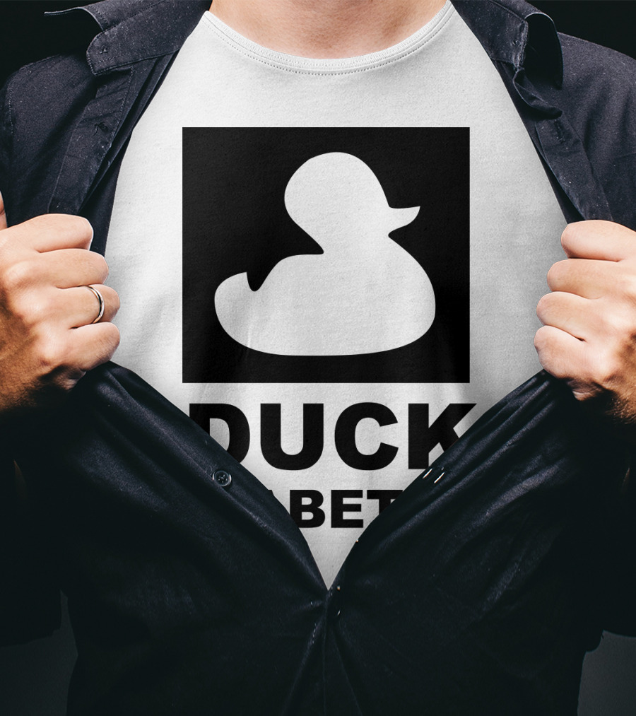 Duck Diabetes Rubber Duck Logo White T-Shirt