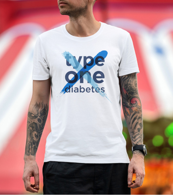 Premium T-Shirt: type one diabetes blue brushstroke T-Shirt type one diabetes blue brushstroke T-Shirt