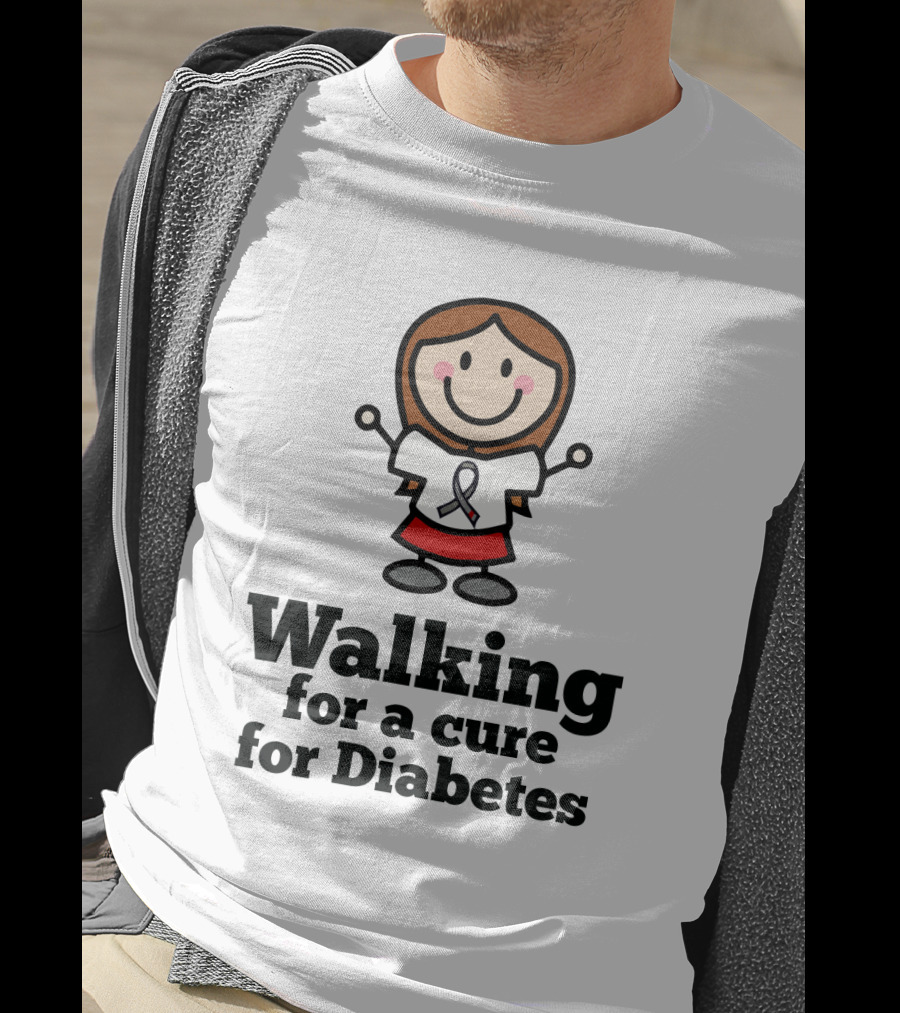 Walking For A Cure For Diabetes T-Shirt