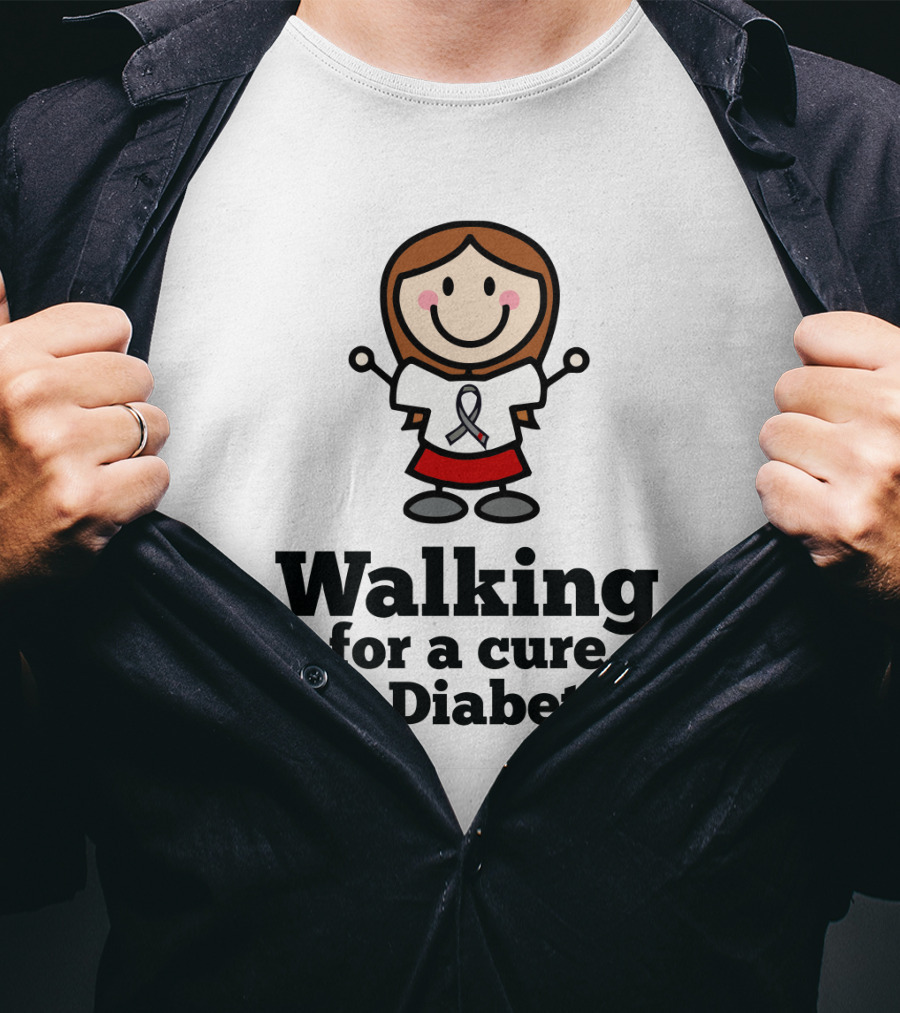 Walking For A Cure For Diabetes T-Shirt