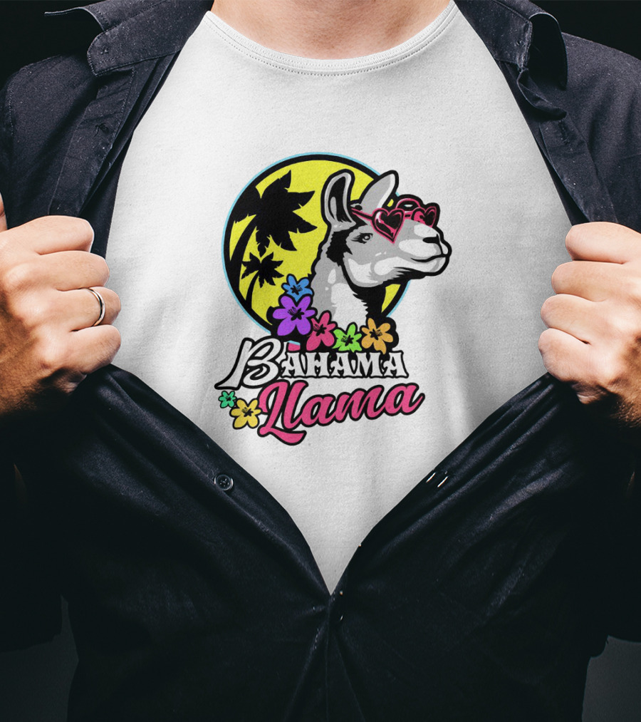 Bahama Llama Drama Alpaca America Spit T-Shirt