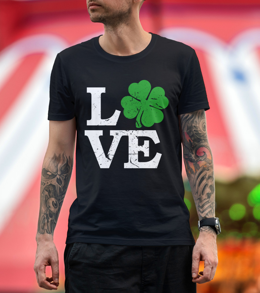 St. Patrick's Day Love with Shamrock T-Shirt