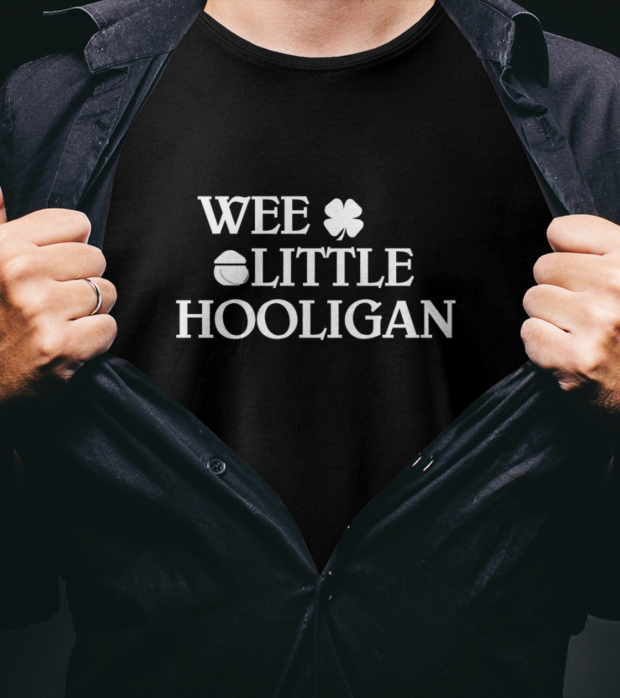 Wee Little Hooligan St Patrick's Day Clover Hat T-Shirt