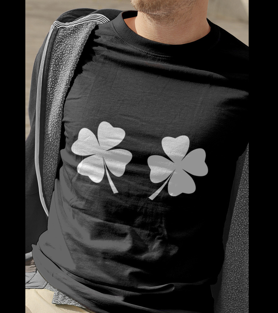 Clover Breasts Shamrock Pair For St Patricks And Pattys Day T-Shirt