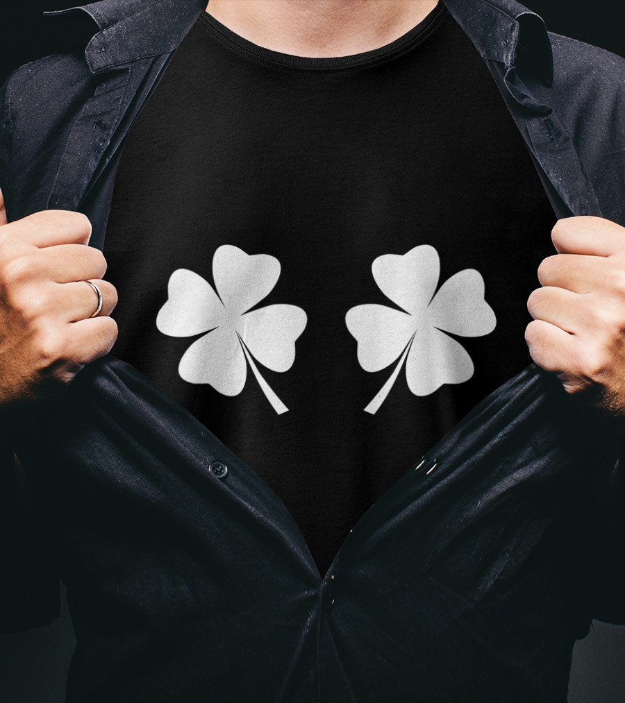 Clover Breasts Shamrock Pair For St Patricks And Pattys Day T-Shirt