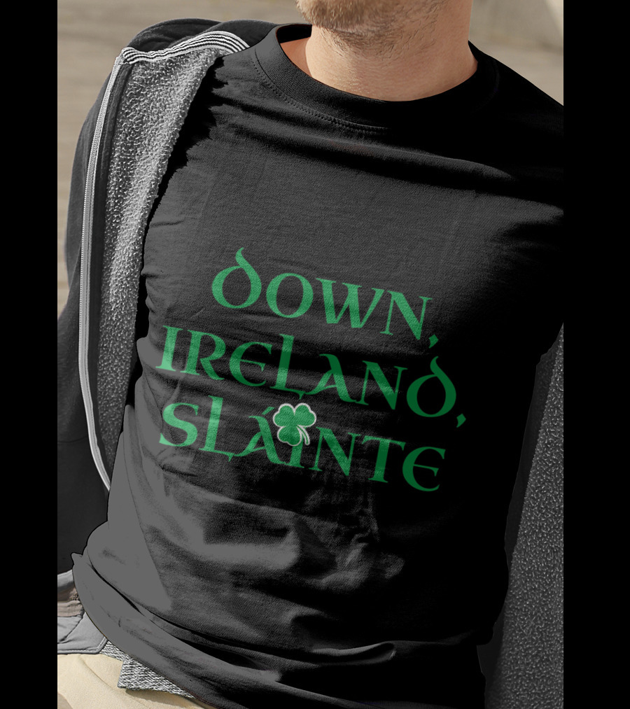County Down Ireland Sláinte Shamrock T-Shirt