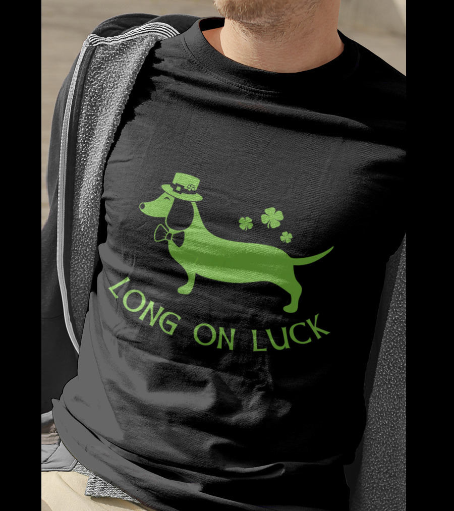 Dachshund Long On Luck Funny St. Patrick's Day Irish T-Shirt
