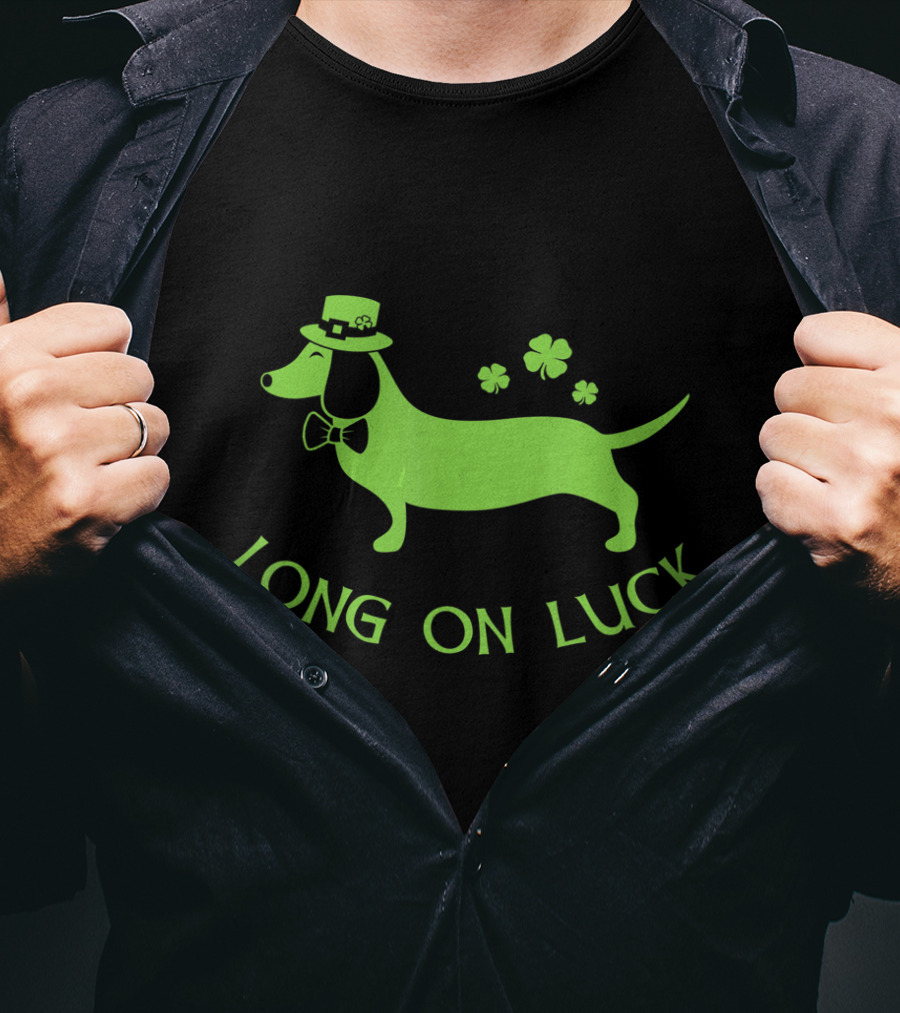 Dachshund Long On Luck Funny St. Patrick's Day Irish T-Shirt