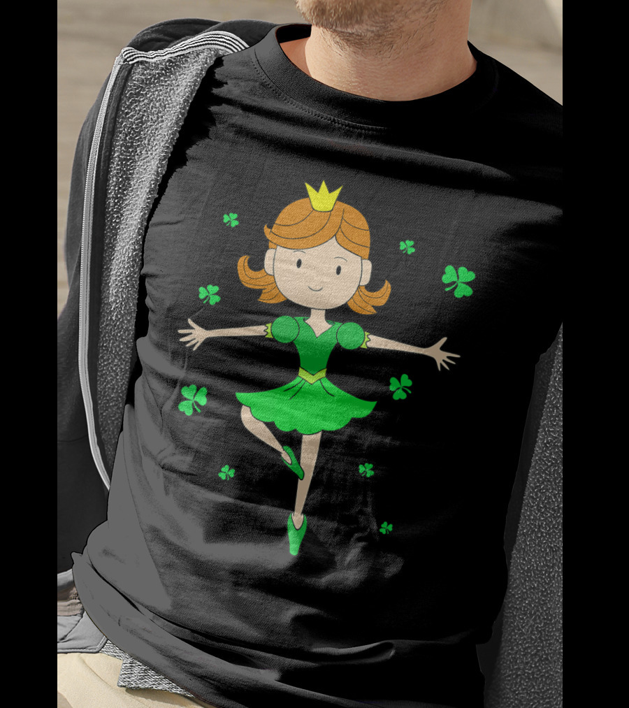 Dancing Princess St. Patricks Ballerina Shamrock Costume T-Shirt