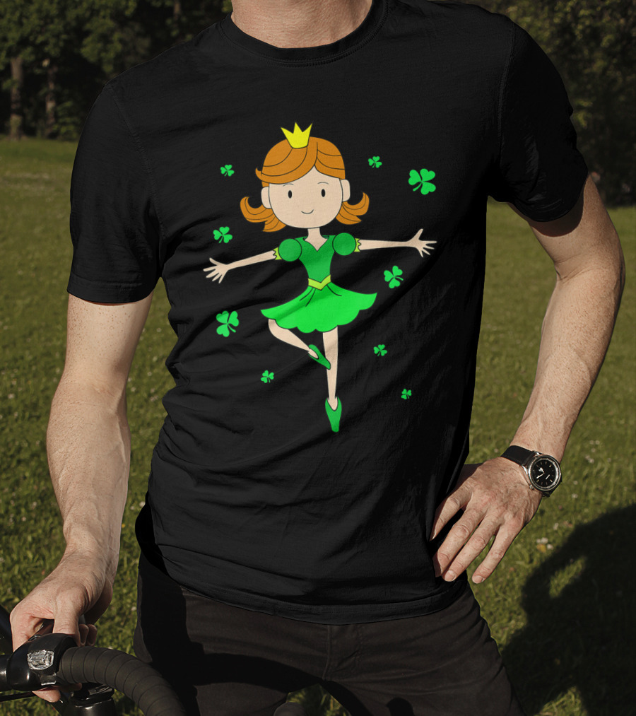 Dancing Princess St. Patricks Ballerina Shamrock Costume T-Shirt