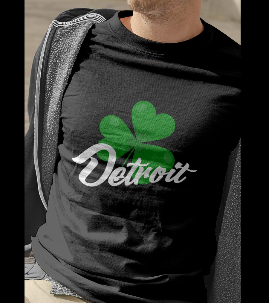 Detroit Shamrock St Patrick's Day Celebration Clovers T-Shirt