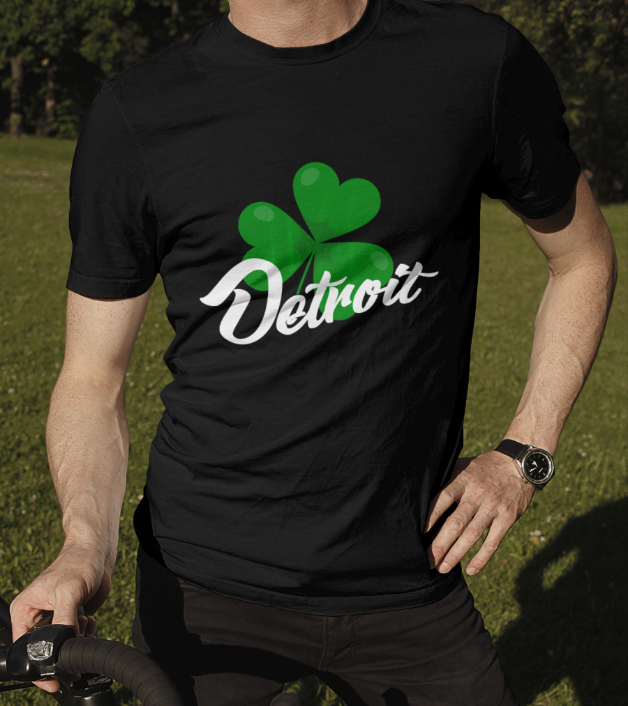 Detroit Shamrock St Patrick's Day Celebration Clovers T-Shirt