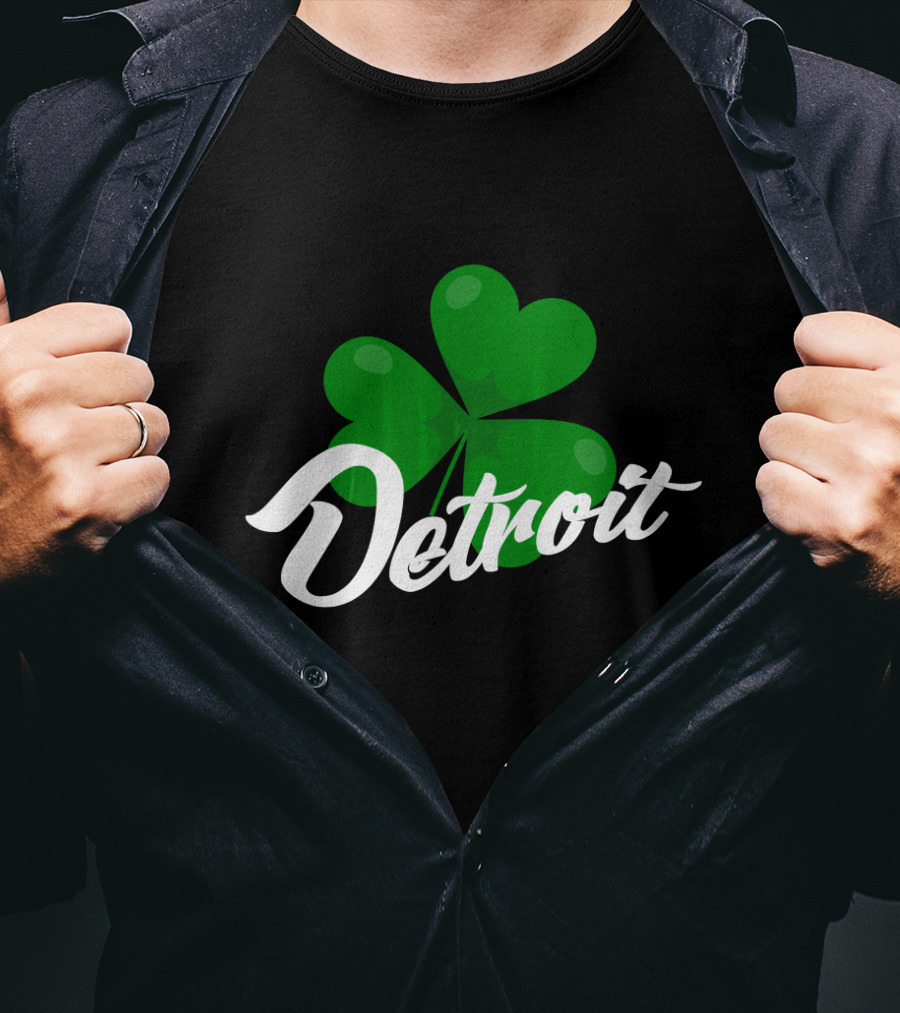 Detroit Shamrock St Patrick's Day Celebration Clovers T-Shirt