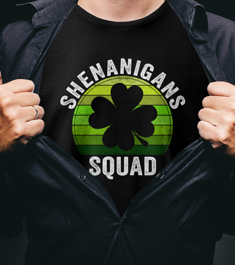 Shenanigans Squad Clover Shamrock T-Shirt