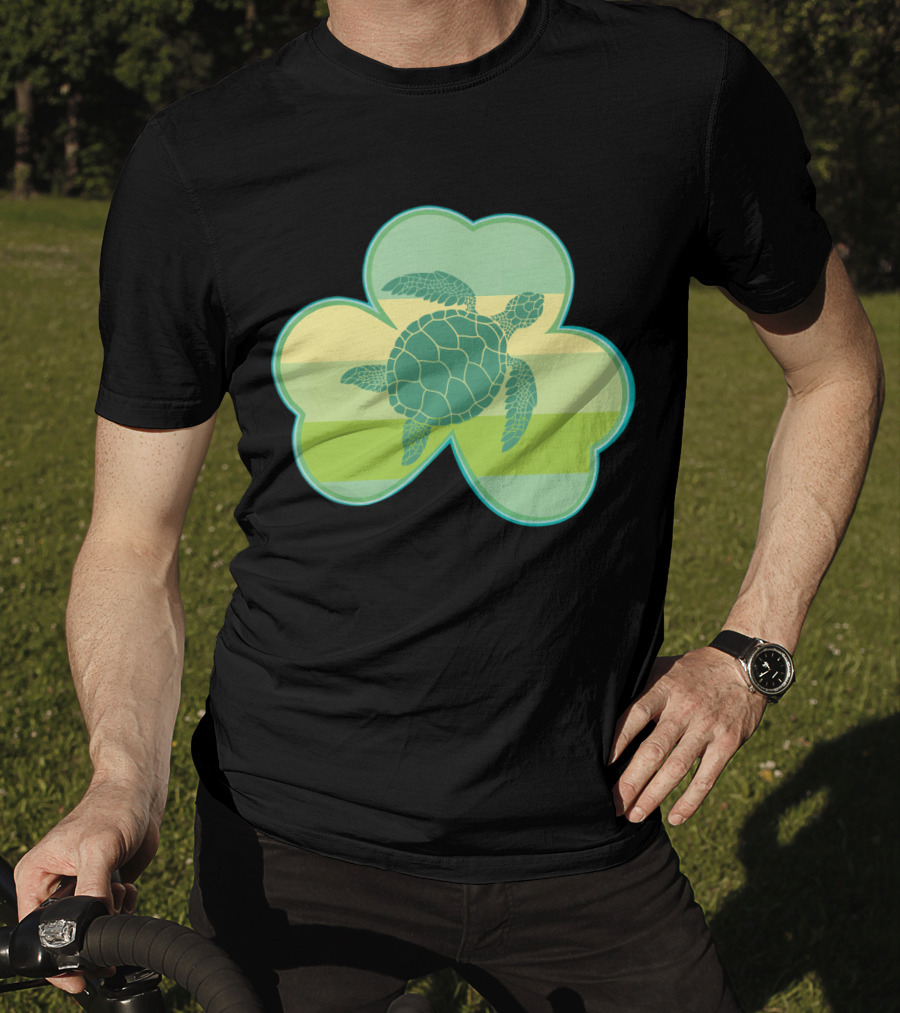 Turtle Lover Shamrocks Clover Love T-Shirt
