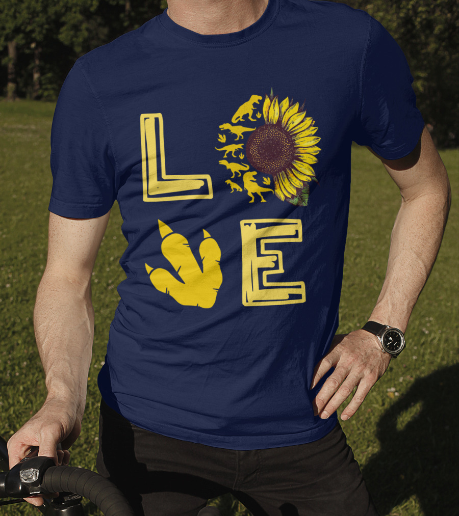 Love Sunflower Dinosaur Claw T-Shirt