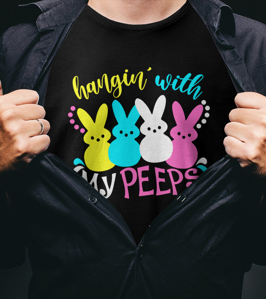 Hangin With My Peeps Pastel Bunnies T-Shirt