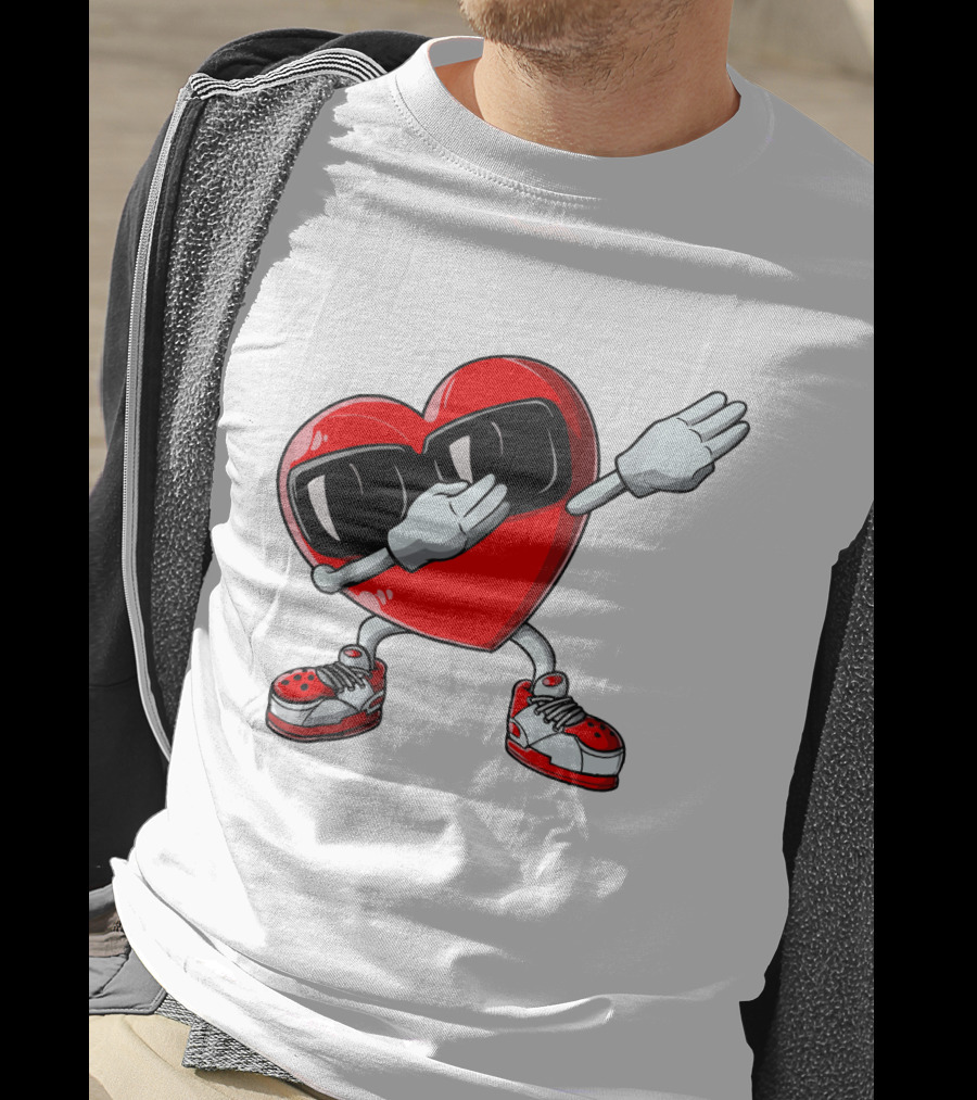 Heart Dabbing With Sunglasses And Sneakers T-Shirt